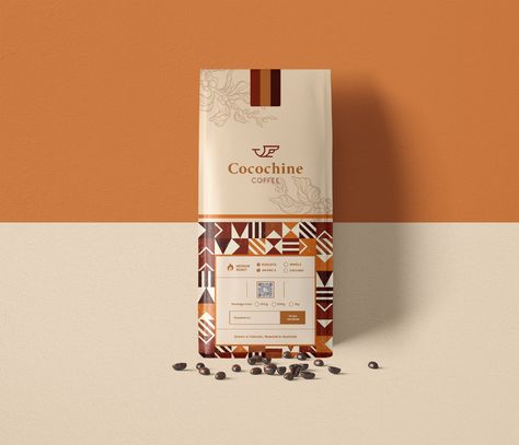 Modern Coffee Packaging, Luxury Coffee Packaging Design, Coffee Pattern Design, Coffee Packaging Design Branding, Coffee Brand Logo, Coffee Package Design, Coffee Branding Design, Coffee Label Design, Hand Drawn Wallpaper