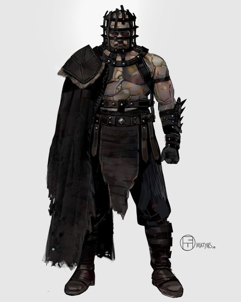 ArtStation - Cage Head Brian Matyas, D20 Modern, Chainmail Armor, Villain Character, Post Apocalypse, The Grim, Mad Max, Fantasy Inspiration, Post Apocalyptic