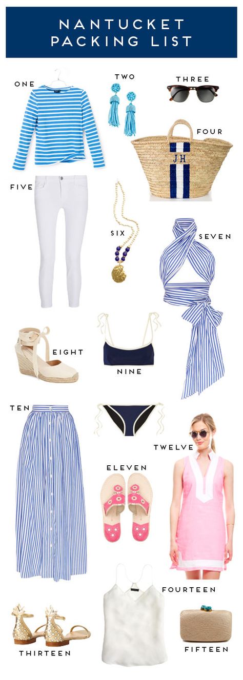 NANTUCKET PACKING LIST | Design Darling | Bloglovin’ Nantucket Packing List, Nantucket Fashion, Vacay Clothes, Nantucket Style Clothing, Seoul Nightlife, Nantucket Beach, Swag Dress, Preppy Mode, Adrette Outfits