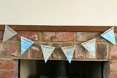 Rustic Party/Wedding Decoration-World Map/Atlas Bunting/Garland/Pennants/Banner  | eBay Adventure Wedding Theme, Bon Voyage Party, Uk Map, Christening Decorations, Monkey Crafts, Travel Party Theme, Alice In Wonderland Book, Rustic Party, Wedding Bunting