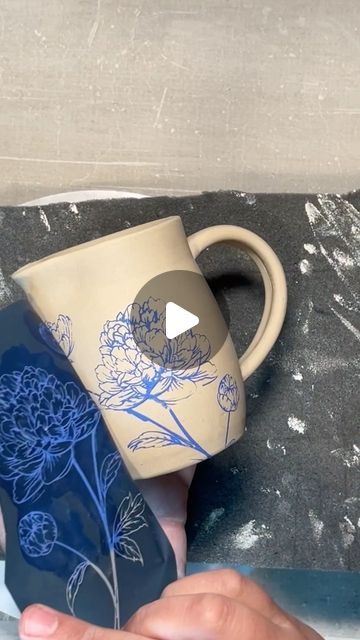 Sonita Cannon on Instagram: "Doing a little screen printing on clay with some blue underglaze  Using @ezscreenprint screens you can use promo code JUNIPERLARK15 for 15% off your entire order on their website.   #screenprinting #ceramicvideo #ceramicvideos #clay #screenprint #afternoon #workinprogress #wip #ceramics #pottery #instapottery #instaceramics #iloveclay #floralprint #peony #flowers #handmadeceramics #ezscreenprint #makingnewthings #blue #favoriteflower #ohio #ohioartist #madeinohio" Surface Decoration, Peony Flowers, Ceramics Pottery, Screenprinting, Promo Codes, Handmade Ceramics, Peonies, Screen Printing, Ohio