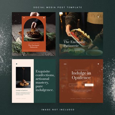 Bakery Social Media Post, Bakery Instagram Post, Poste Instagram, Restaurant Instagram Post, Western Breakfast, Minimalist Restaurant, Restaurant Website Design, Graphic Design Social Media, 잡지 레이아웃