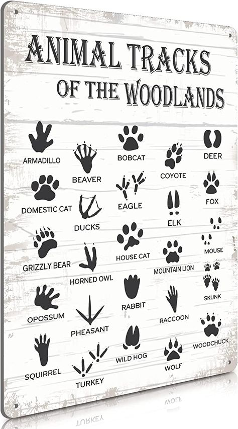 Hunting Bedroom, Woodland Bedroom, Farmhouse Cabin, Guide Sign, Boys Home, Country Wall Decor, Pub Decor, Animal Tracks, Baby Boy Room Nursery