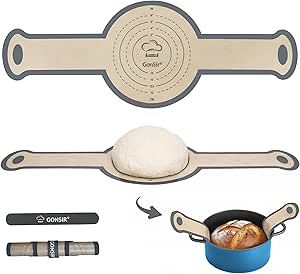 Sourdough Silicone Bread Sling, Non-Stick & Easy Clean Dutch Oven Baking Mat with Longer Handles, Silicone Baking Sling to Transfer SourDough Easily, Reusable Bread Mat Set with Storage Bracelet Clean Dutch Oven, Baking Mat, Toy Kitchen, Silicone Baking, Baking Tools, Dutch Oven, Easy Clean, Long Handles, Bakeware