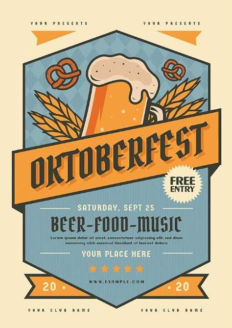 Event Flyers Template, Flyer Design Illustration, Beer Event Poster, Modern Event Poster, School Event Poster Design, Fundraiser Flyer Design, Cafe Event Poster, Event Posters Graphic Design, Vintage Event Poster