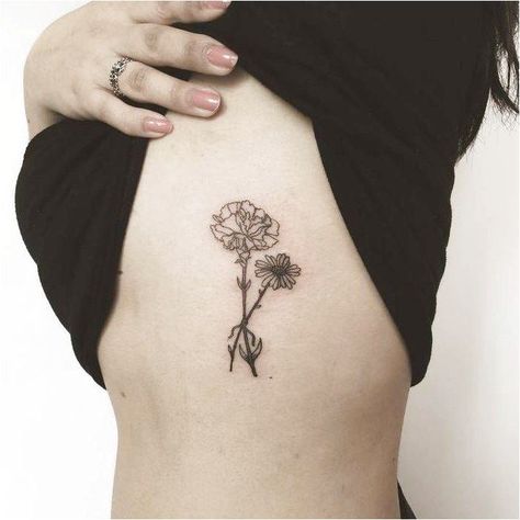 160+ Best Carnation Flower Tattoo Designs With Meanings (2021) Aster Tattoo, Carnation Flower Tattoo, Violet Flower Tattoos, Carnation Tattoo, Flower Bouquet Tattoo, Flower Tattoo Meanings, Flower Tattoo Back, Bouquet Tattoo, Daisy Tattoo