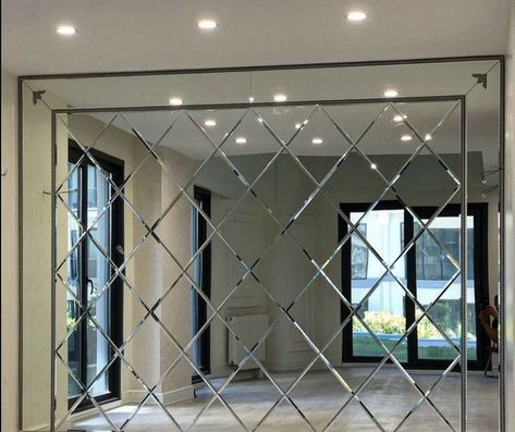 Washroom Decor Ideas, Mirror Wall Design, Drawing Room Decoration, Small Bathroom Storage Solutions, Glass Wall Design, Mirror Decor Living Room, Mirror Interior Design, Drawing Room Decor, Modern Bathroom Interior