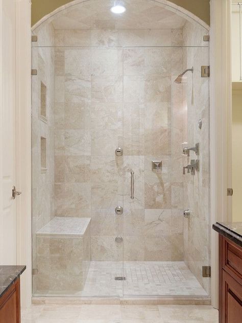 Colour Bathroom, Shower Makeover, Shower Remodel Diy, Walk In Shower Designs, Amazing Showers, Small Showers, Small Bathroom Makeover, Diy Bathroom Remodel, Bathroom Remodel Shower