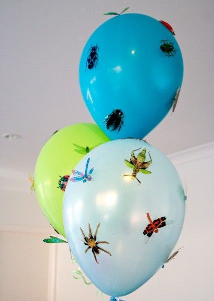 Bug Balloons, Bug Party, Balloons Party, 6th Birthday Parties, Third Birthday, 4th Birthday Parties, 3rd Birthday Parties, Boy Birthday Party, 9th Birthday