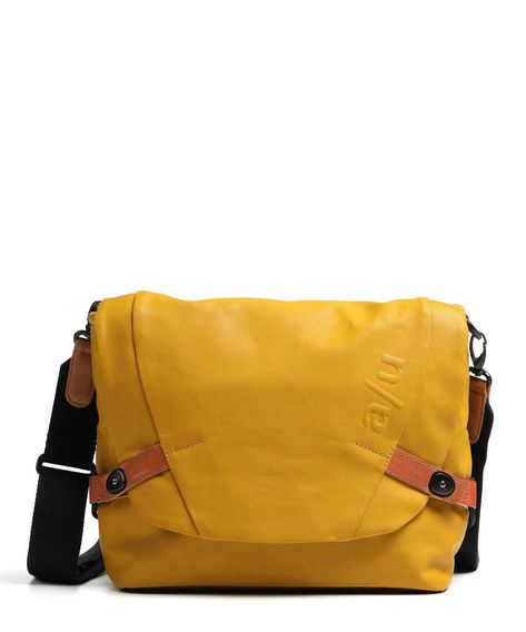 Aunts & Uncles Japan Sendai Crossbody bag coated cotton mustard yellow - 10209-79 | wardow.com Aunts And Uncles Bags, Bags Messenger, Sendai, Brand Bags, Men's Bags, Leather Briefcase, Branded Bags, Exclusive Bag, Online Accessories