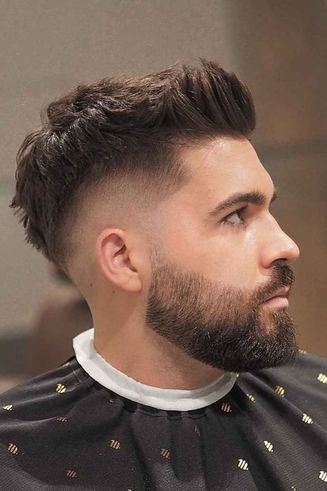 Top 16 Hairstyles For Men With Small Ears Young Men Haircuts, Pompadour Fade, Faux Hawk Hairstyles, Professional Haircut, Popular Mens Hairstyles, Short Spiky Hairstyles, Pompadour Hairstyle, Long Hair On Top, Mens Haircuts