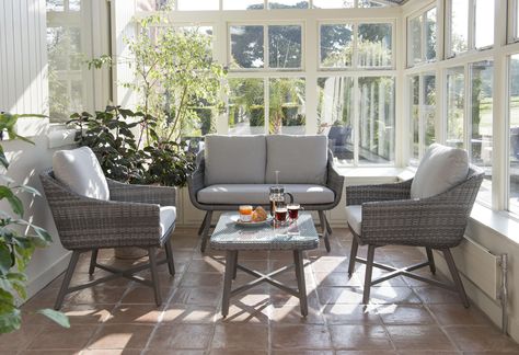 Update your outside space for Spring + giveaway Contemporary Garden Furniture, Garden Lounge Chairs, Conservatory Furniture, Small Lounge, Garden Coffee Table, Furniture Sofa Set, Large Coffee Tables, Small Coffee Table, Garden Sofa