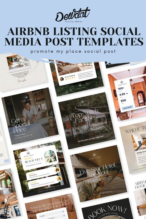 #Airbnb_Social_Media #House_Kits #Social_Media_Impact #Airbnb_Design Social Media Impact, Airbnb Design, Pin Template, Facebook Layout, Instagram Canva, Real Estate Templates, Social Media Poster, Increase Engagement, Layout Template