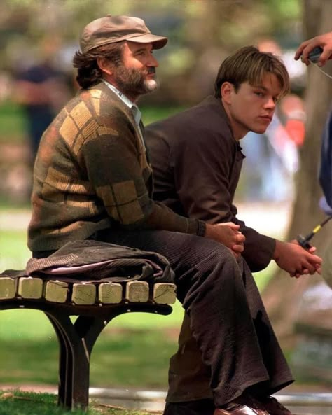 Good Will Hunting, Matt Damon, Robin Williams, On Set, Hunting, Bench, On Instagram, Instagram