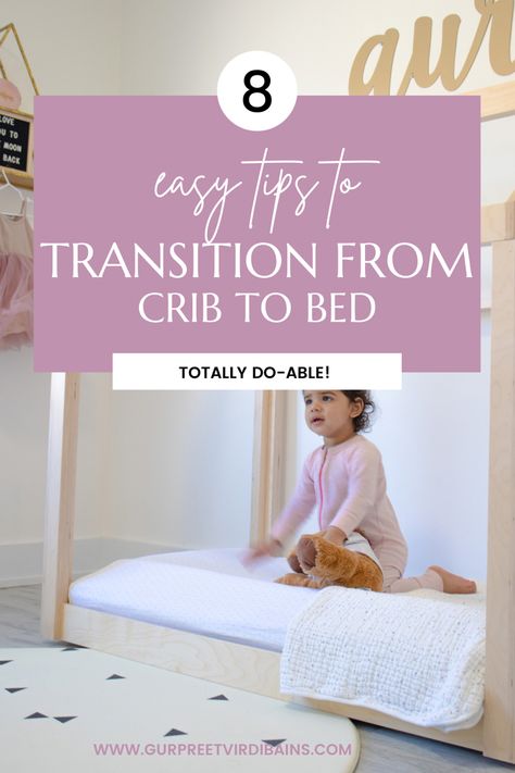 Toddler in toddler bed with teddy bear When To Transition From Crib To Bed, Transition To Floor Bed, Crib To Bed Transition, Toddler Bed Transition, Ferber Method, Crib To Toddler Bed, Toddler Floor Bed, Toddler Crib, Big Girl Bedrooms