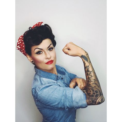 Rosie the Riveter halloween makeup ideas Rosie The Riveter Makeup, Rosie The Riveter Halloween, Halloween Makeup Ideas, Rosie The Riveter, Halloween Makeup, Makeup Ideas, Makeup Tutorial, I Hope, Halloween