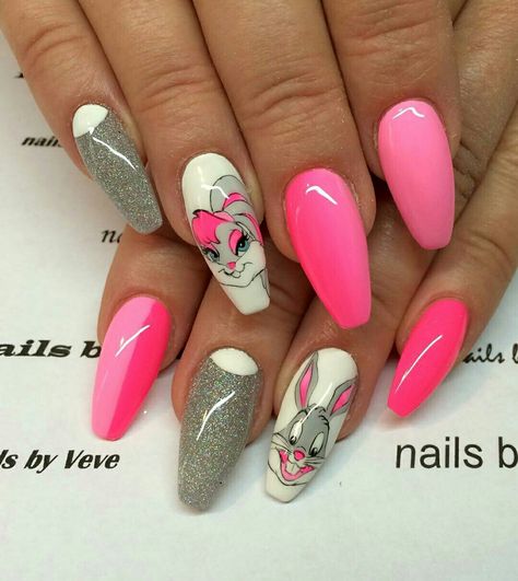 ☺ Nail Ink, Coffin Nail Designs, 3d Acrylic Nails, Matte Pink Nails, Disney Acrylic Nails, Angel Nails, Pink Ombre Nails, Fall Nail Art Designs, Ombre Acrylic Nails