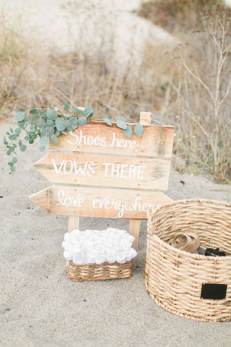 Shoes here, vows there, love everywhere: http://www.stylemepretty.com/california-weddings/carmel/2016/01/01/pink-pastel-beach-wedding-in-carmel/ | Photography: Wai Reyes - http://waireyes.com/ Pastel Beach Wedding, Blackboard Quotes, Backdrop Lamaran, Wedding Organisation, Beautiful Sunset Pictures, Coastal Weddings, Seashell Bouquet, Wedding Trivia, Wedding Hawaii