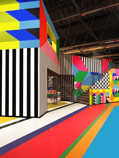 Morag Myerscough, Memphis Design, 80s Style, Environmental Design, Art Installation, Booth Design, Stage Design, Mural Art, The 80s