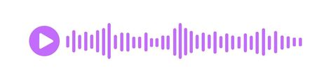 Voice message pictogram. Mobile messenger audio chat element with play icon and speech sound wave. Podcast, online radio, record sign Audio Message, Play Icon, Voice Message, Video Page, Sound Wave, Search Video, Audio Recording, Sound Waves, Podcast