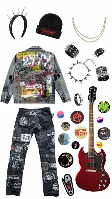 Spider punk outfit inspired Spider Punk Outfit, Skate Punk Fashion, Punk Inspired Outfits, Punk Outfit, Hobie Brown, Skate Punk, Punk Style Outfits, Spider Punk, Punk Aesthetic