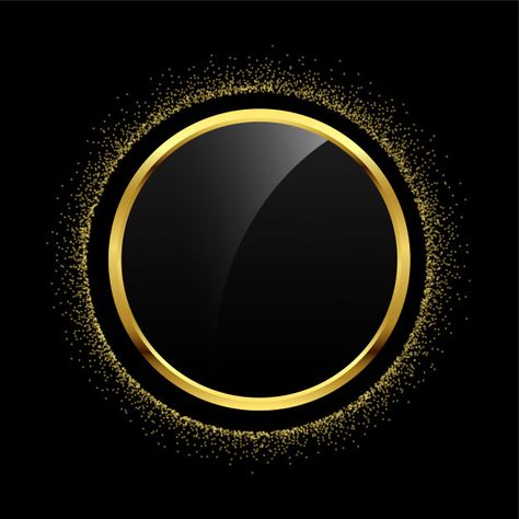 Empty circle golden glitter frame background Vector | Free Download Gold Circle Frames, Gold Glitter Background, Gold Wallpaper Background, Glitter Frame, Romantic Background, Frame Logo, Gold Poster, Photographie Portrait Inspiration, Nikon Dslr