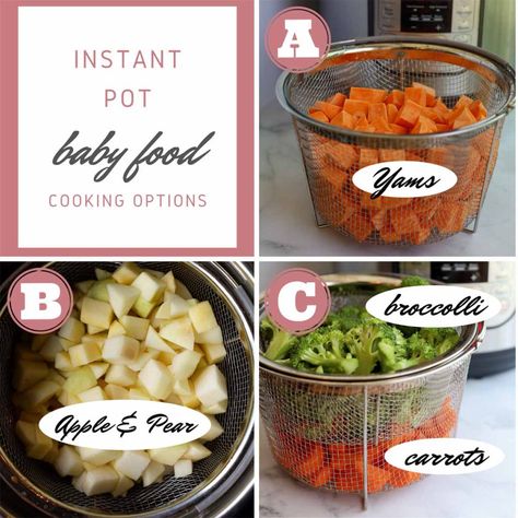 Baby Food Steamer, Instant Pot Baby Food, Steamed Sweet Potato, Baby Food Pouch Recipes, Ninja Recipes, Baby Foods, Baby Puree Recipes, Baby Puree, Food Homemade