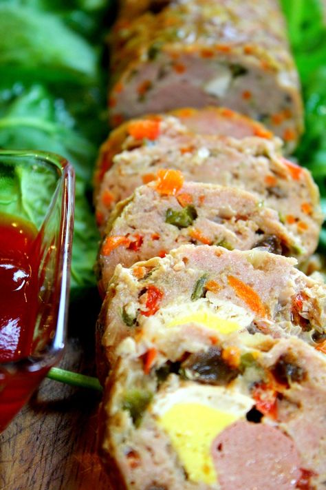 Filipino Meatloaf, Filipino Christmas Recipes, Embutido Recipe, Philippines Recipes, Filipino Food Dessert, Lemon Bar, Philippines Food, Filipino Style, Filipino Dishes