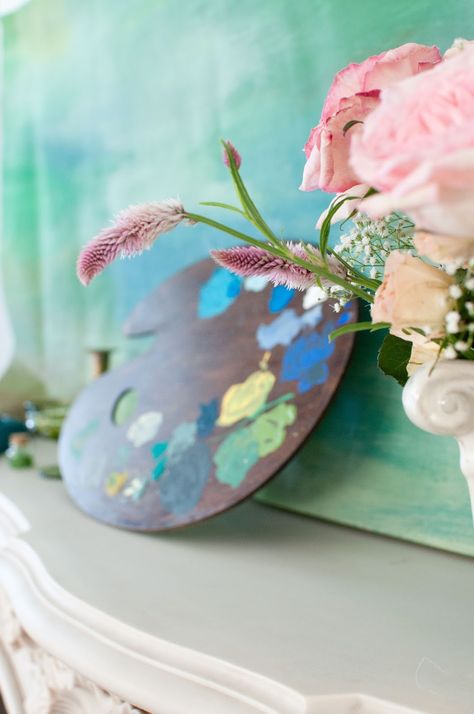 French impressionist theme wedding flowers Monet water lilies palette wedding ideas inspiration athenaandeugenia Monet Party Theme, Monet Themed Party, Impressionist Wedding, Senior Tea, Paint Wedding, Lilly Party, Garden Gala, Art Themed Party, Romantic Backyard