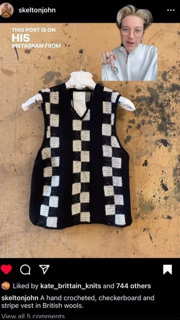 Wednesday Vest, Wednesday Addams Crochet, Wednesday Crochet, Striped Vests, Crochet Vest, Wednesday Addams, Crafty Craft, Knit Vest, Crochet Fashion