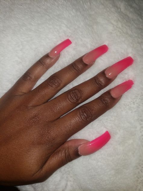 Hot Pink Ombre Nails, Nails Hot Pink, Short Ombre, Ombré Nails, Pink Ombre Nails, Prom Nails, Pink Ombre, Ombre Nails, Stuff To Do