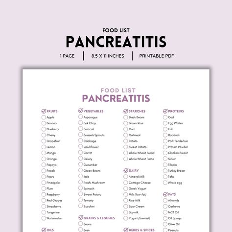 Pancreatic Diet Recipes, Pancreas Health, Diet Grocery List, Diet Journal, Gut Health Diet, Tomato Rice, Printable Shopping List, Sweet Potato Protein, Breaded Chicken Breast