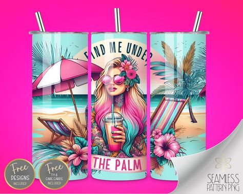 Palm Tree Png, Patriotic Tumbler, Coffee Sublimation, Vacation Tumbler, Beach Png, Good Vibes Shirt, Cool Wraps, Summer Tumbler, Tattoo Girl