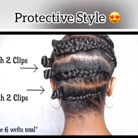 Just Be Your Hair on Instagram: “Protective style tutorial 🤗  Will you try to install your textured clip ins in this way 🙋🏽‍♀️ Tag some one who may find this tutorial help…” Clip In Braid Pattern, Braid Pattern For Clip In Extensions, How To Install Clip In Hair Extensions, How To Place Clip In Hair Extensions, 4c Hair Clip Ins Extensions, Better Length Clip Ins, Yaki Clip In Hair Extensions, 3c/4a Natural Hair, 4a Natural Hair