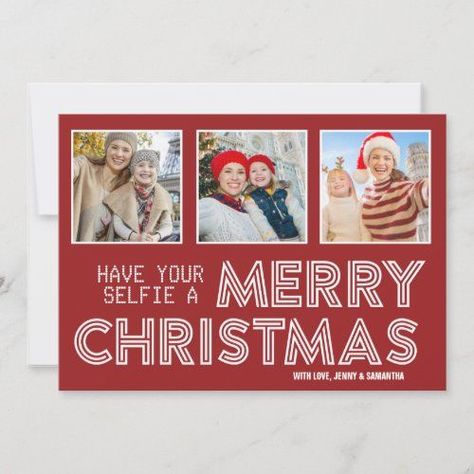 Have Your Selfie Merry Christmas 3 Instagram Photo for $2.54 - Christmas Cards Modern Christmas Cards, Instagram Square, Photo Christmas Cards, Gifts For Loved Ones, Affiliate Products, Holiday Invitations, Photo Christmas, Christmas Party Invitations, Modern Holiday Card