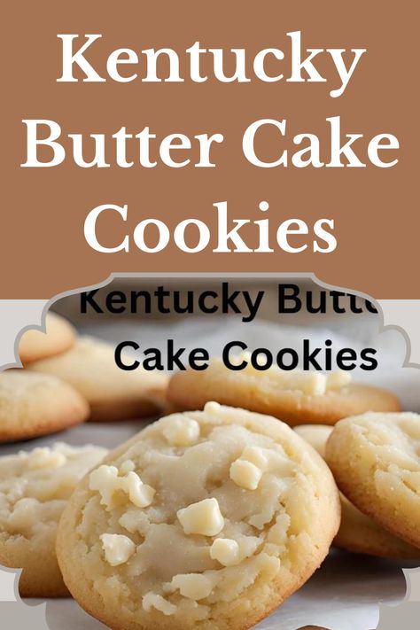 Kentucky Butter Cake cookies are soft, buttery treats inspired by the classic cake. These cookies have a rich, tender crumb and a sweet vanilla glaze that soaks in, making them melt-in-your-mouth delicious. Perfect for a sweet indulgence or special occasion. Crumble Kentucky Butter Cookies, Bakery Style Butter Cookies, Kentucky Butter Cookies, Kentucky Butter Cake Mix Cookies, Kentucky Brown Butter Cake, Vanilla Mayonnaise Cake Recipe, Ky Butter Cake Cookies, Kentucky Butter Cake Cookies, Easy Kentucky Butter Cake