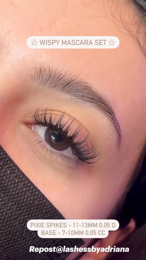 Wet lashes are the waaay to go 😍Repost@lashessbyadriana Eyelash Extensions Classic, Natural Fake Eyelashes, Lashes Tutorial, Lashes Fake Eyelashes, Wispy Eyelashes, Lashes Extensions, Eyelash Technician, Eyelash Extensions Styles, Lash Extensions Styles