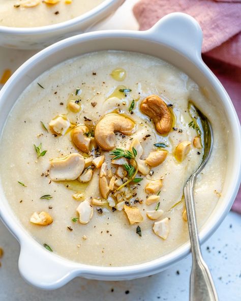 Cashew Cauliflower, Cashew Soup, Cleanfoodcrush Recipes, Healthy Eating Quotes, Clean Eating Vegetarian, Lunch Healthy, Better Eating, Vegetable Dish, Clean Food Crush