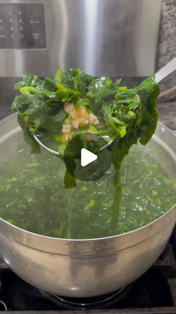 Joedy Tran on Instagram: "Vietnamese malabar spinach soup/canh rau mồng tơi
This is one of Vietnamese traditional everyday soup.
If you have a picky eater. Give this recipe a try. We gown up eating this soup and never getting tired of it. 
Recipe: you can split the recipe in half 
•1/4 lbs minced shrimp (peeled and deveined)
Slightly seasoned with salt and pepper)
•2-3 lbs malabar spinach//rau mồng tơi
•10 cup water 
•1 tablespoons chicken mix(bouillon)
•1 tablespoons salt 
•1/2 tablespoons sugar 
•1/2 tablespoon msg(make sh*t good)
•1 teaspoons fish sauce (3 crab brand)￼
You can find malabar spinach at most Asian supermarkets. 
1•Bring water to a full boiling. Add in the minced shrimp, chicken mix, salt sugar and msg. Stir and scoop out all the ewwww. 
2•Add in malabar spinach and bring i Chinese Shrimp Soup Recipes, Sauteed Spinach And Shrimp Recipes, Vietnamese Spinach Soup, Shrimp Mold With Tomato Soup, Minced Shrimp, Chinese Seaweed Soup, Malabar Spinach, Spinach Soup, Fish Sauce