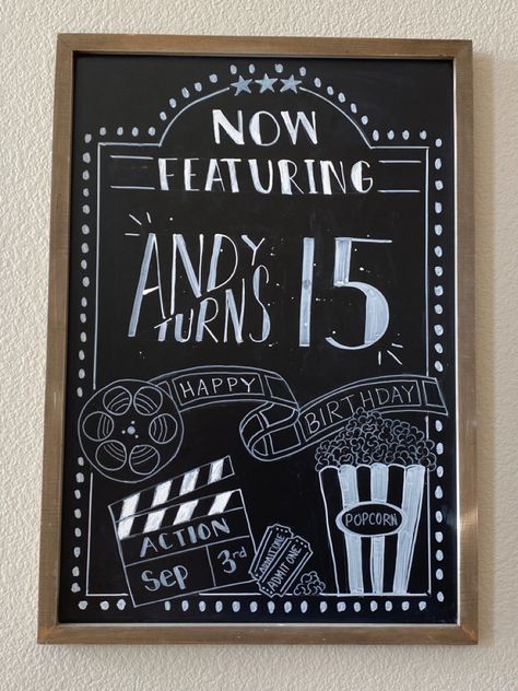 Birthday Chalkboard Art, Chalk Menu, Chalkboard Inspiration, Happy 17th Birthday, Chalk Wall, Chalkboard Lettering, Chalkboard Ideas, Birthday Chalkboard, 17th Birthday