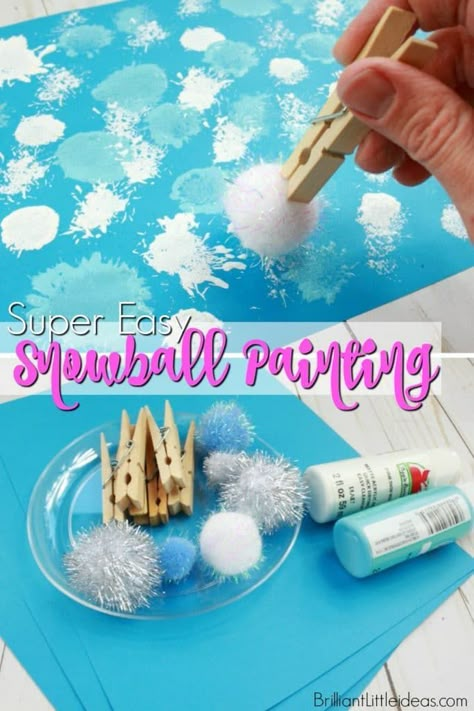 Your preschool kids will love this Super Easy Snowball Painting art for kids. You can even add glitter for a cute & fun winter time snow activity. Pom pom ball crafts are my favorite to keep my kids busy on cold days. Let them make a snowman or a winter storm in their pictures. Snowball Painting, Glitter Carnaval, January Preschool, Winter Activities Preschool, January Crafts, Snow Theme, Snow Activities, Preschool Winter, Crafts Beads