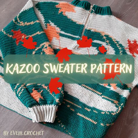 Kazoo sweater pattern - Eveiii.crochet's Ko-fi Shop - Ko-fi ❤️ Where creators get support from fans through donations, memberships, shop sales and more! The original 'Buy Me a Coffee' Page. Asian Crochet Patterns, Random Crochet Ideas, Anime Crochet Sweater, Pokemon Knitting Patterns Free, Kazuha Crochet, Anime Crochet Patterns Free Clothes, Diy Cardigan Crochet, Crochet Howl's Moving Castle, Kazuha Leaf