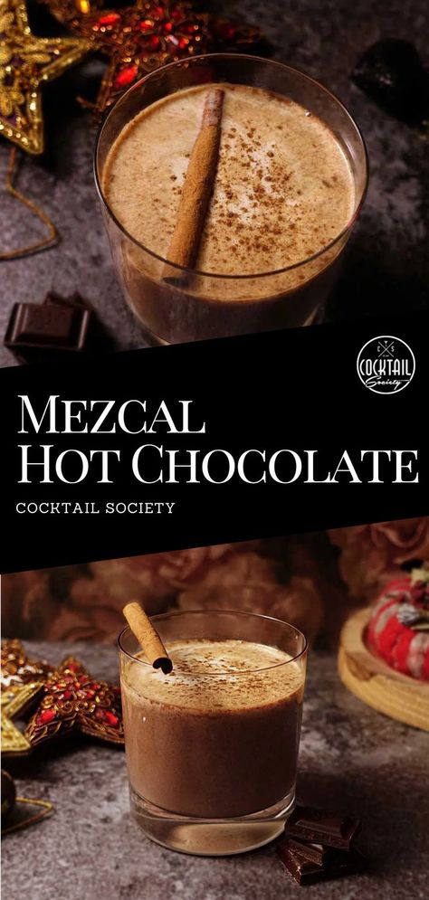 Hot Chocolate Cocktail, Hot Christmas, Cold Christmas, Mezcal Cocktails, Chocolate Cocktails, Hot Cocktails, Fall Asleep Fast, Coffee Liqueur, Wake Up Refreshed