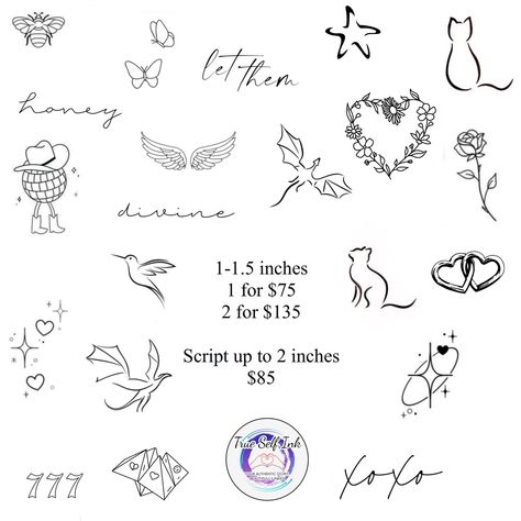 ✨ Tiny tattoos, big meaning! Grab your favorite 1-1.5” designs for $75 each or 2 for $135. Need a little more expression? Get a 2” script design for just $85. Perfect for adding that special touch to your personal canvas. Go to the link in my bio to book your spot! ✨ #TrueSelfInk #TinyTattoos #FlashSale #dallas #dallastexas #dallastx #dragontattoo #cattattoo Tattoos Big, Tiny Tattoos With Meaning, Script Design, Dragon Tattoo, Cat Tattoo, Tiny Tattoos, Dallas Texas, Dallas Tx, Dallas