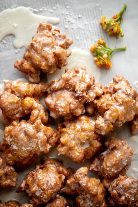 Salted Apple Fritters Recipe - Salted Honeycrisp Fritters Taco Tortilla Roll Ups, Apple Fritters Recipe, Taco Tortilla, Winter Brunch, Fried Recipes, Fritters Recipe, Honeycrisp Apples, Fritter Recipes, Apple Fritters