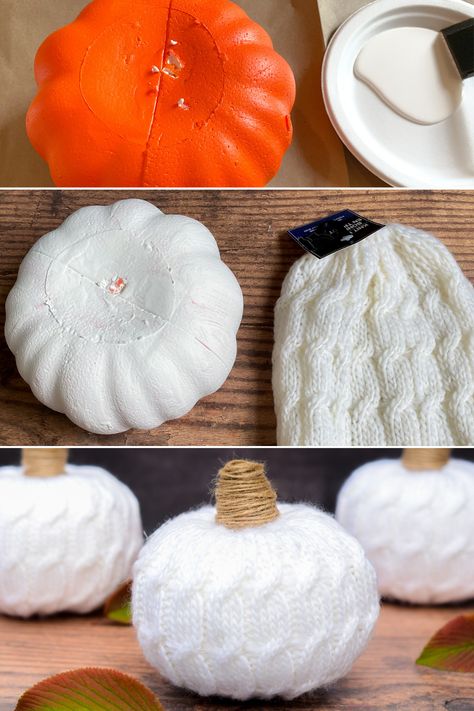 House On A Budget, Diy Fall Decor, Dollar Tree Pumpkins, Fall Pumpkin Crafts, Fall Decor Dollar Tree, Store Fabric, Dollar Tree Fall, Foam Pumpkins, Fall Thanksgiving Decor