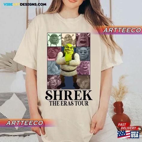 Shrek The Eras Tour Shirt Disney And Fiona Funny Meme Sweatshirt Classic Check more at https://vibeartdesigns.com/product/shrek-the-eras-tour-shirt-disney-and-fiona-funny-meme-sweatshirt-classic/ Eras Tour Shirt, Shrek, Tour Shirt, Funny Meme, Eras Tour, Funny Memes, Disney, Memes, Sweatshirts