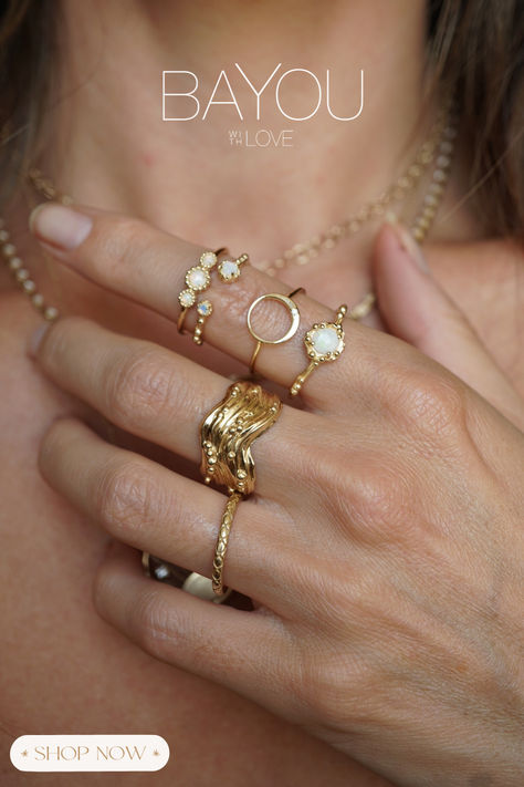 Sustainable luxury. Ring Placement, Princess Gifts, Nikki Reed, Aesthetic Jewelry, Body Glitter, Stacked Jewelry, Jewelry Lookbook, Jewelry Tree, Jewelry Photography