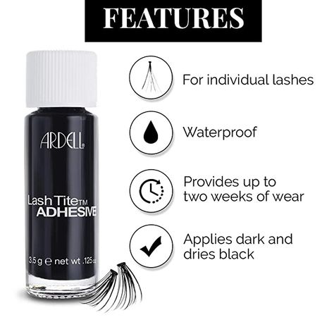 Ardell LashTite Lash Adhesive Dark for Individual Lashes, 0.125 oz False Eyelash Extensions, Diy Lash Extensions, Lash Adhesive, Natural Eyelashes, Individual Lashes, Fake Lashes, For Lash, Lash Glue, Rubbing Alcohol