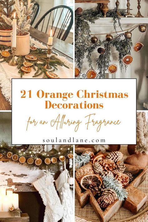 Orange Decor Christmas, Dried Orange Christmas Table, Orange Cranberry Christmas Decor, Orange And White Christmas Decor, Orange Slice Christmas Decor, Christmas With Oranges, Orange Holiday Decor, Oranges For Christmas Decorations, Christmas Wreath With Dried Oranges